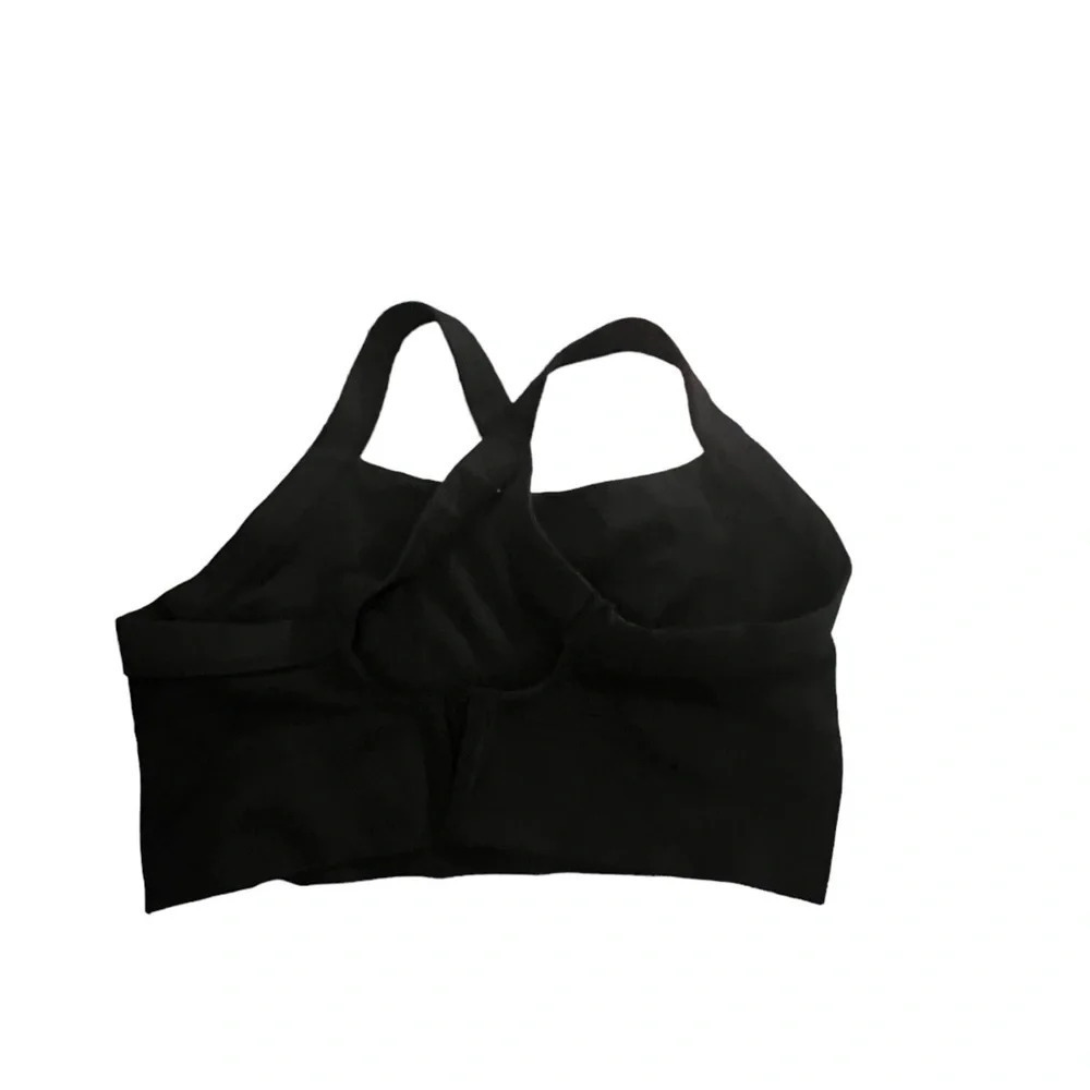 Black Cross Strap Comfort Sports‎ Bra Small